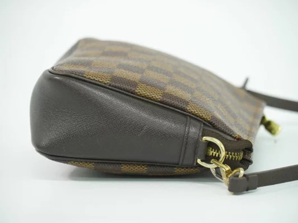 Louis Vuitton LV Trousse Makeup Damier Pouch Canvas Leather Ebene Brown - Picture 5 of 9